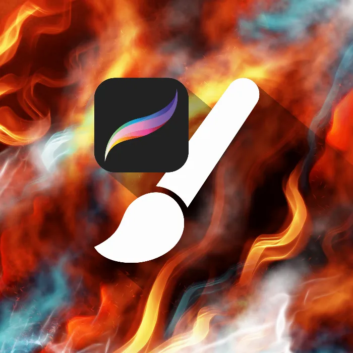 Procreate-Pinsel: Feuer, Flammen, Funken und Rauch