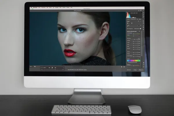 Adobe Camera Raw på en skjerm