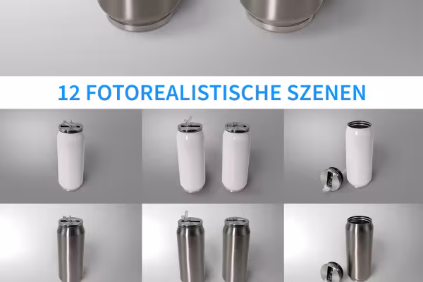 12 Photoshop-mallia kuumapulloille erilaisilla taustoilla