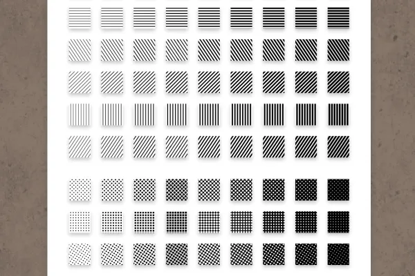180 variants! Choose the right pattern and apply it to small and large surfaces.