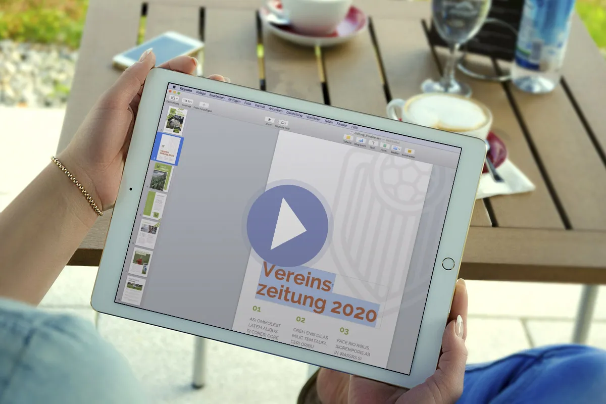 Keynote-Anleitung: So bearbeitest du die Vorlage für eure Vereinszeitung