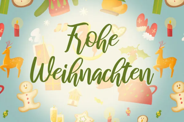 Christmas patterns and illustrations: Example with a Christmas saying