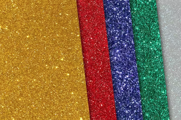 Glitter backgrounds with different colors and shapes