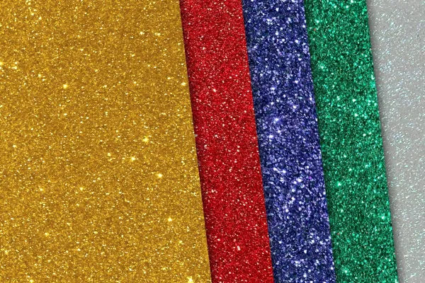 Glitter backgrounds with different colors and shapes