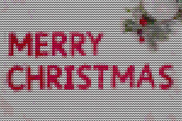 Auguri di Natale, sovrapposti a pattern di maglia