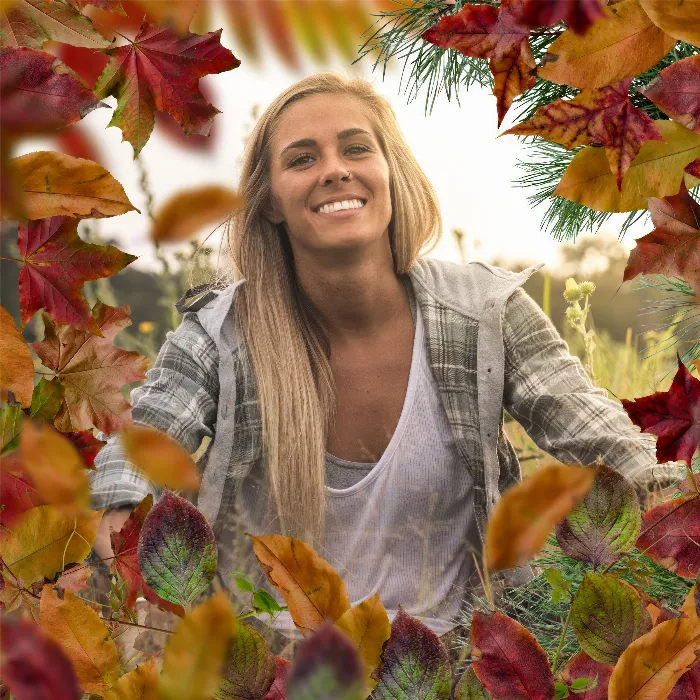 „Die Farbe Herbst“: 80 Fotos und Rahmen mit freigestellten Herbstblättern