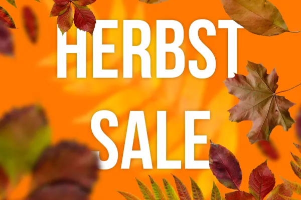 Banner with incorporated photos of fall leaves