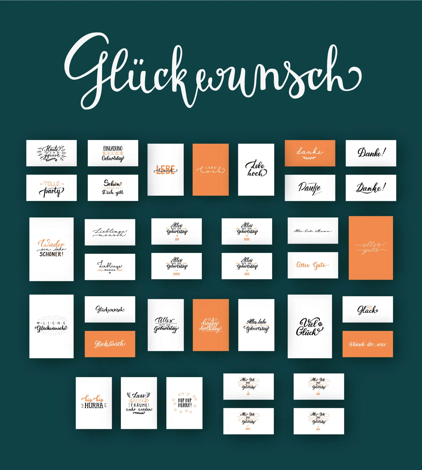 37 șabloane de handlettering pe tema zilei de naștere