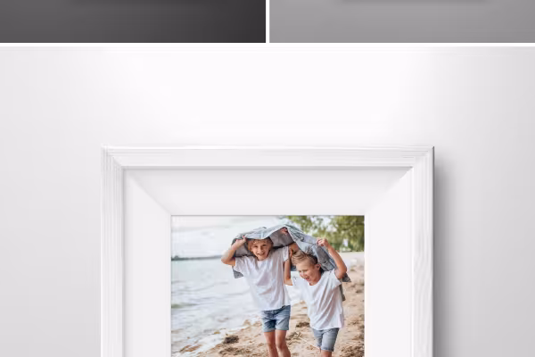 Workflow for using a picture frame mockup