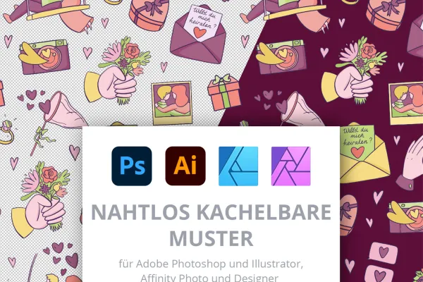 Muster für Photoshop, Illustrator, Affinity Photo und Affinity Designer