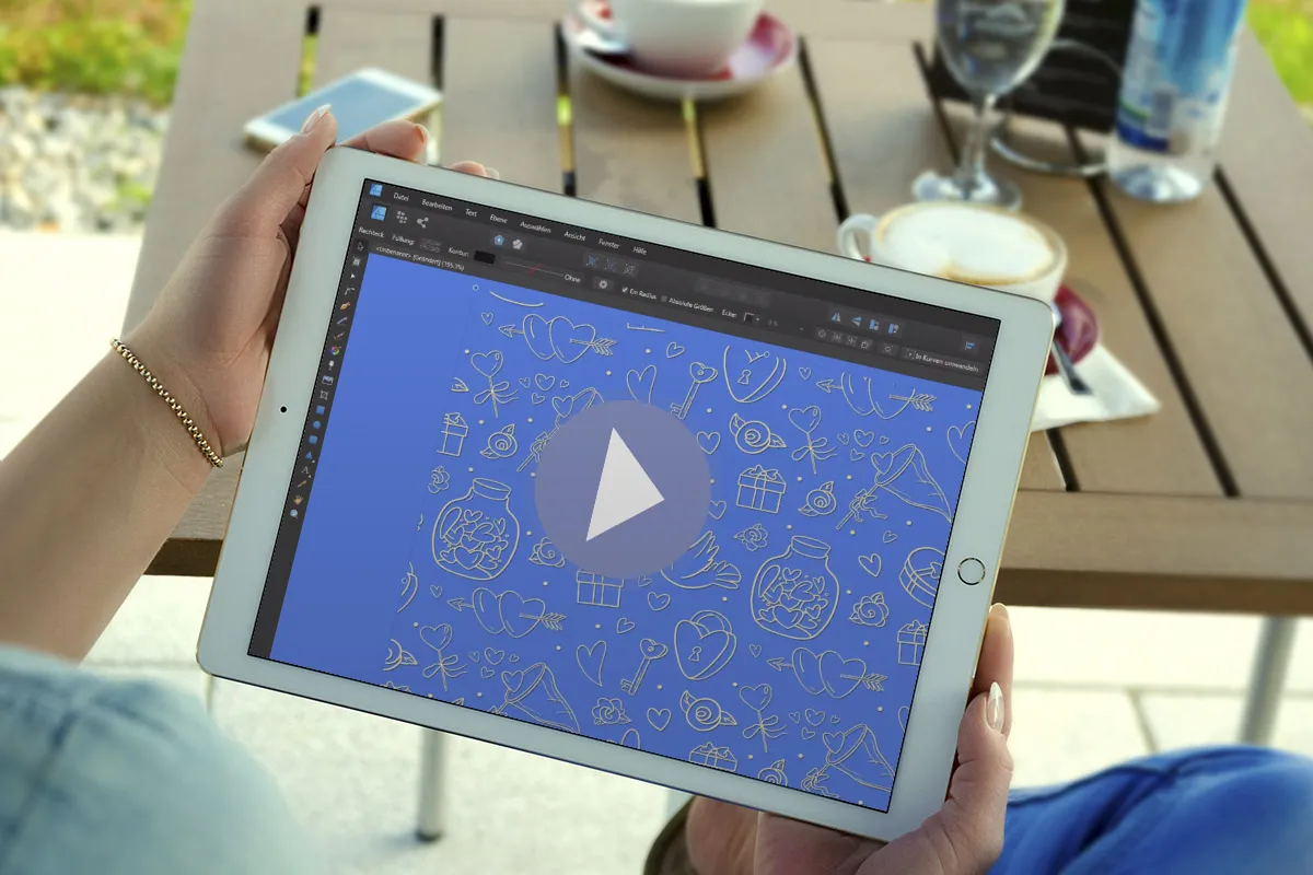 Affinity Designer-Anleitung: Liebevolle Hintergründe mithilfe von Mustern erzeugen