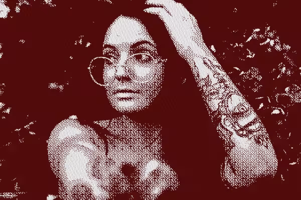Portrait d'une femme au style rétro