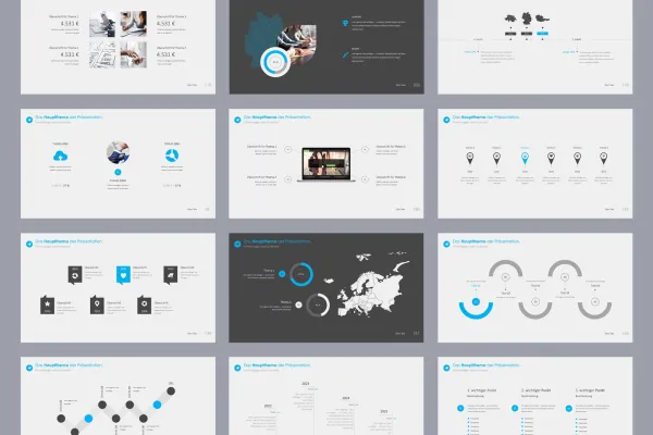 PowerPoint şablonları iş sunumları için: Örnek slaytlar.