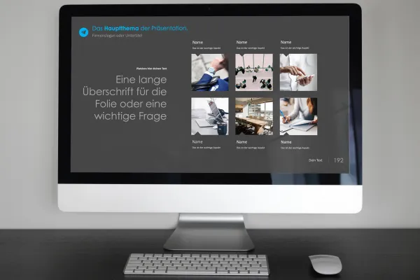 PowerPoint-Vorlagen für Business-Präsentationen: Beispiel-Folie mit sechs Bildern