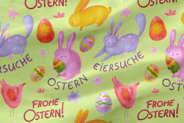 Motif de Pâques sur un tissu