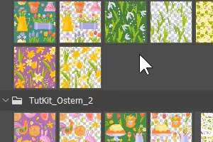 Photoshop tutorial: Apply patterns with Easter motifs