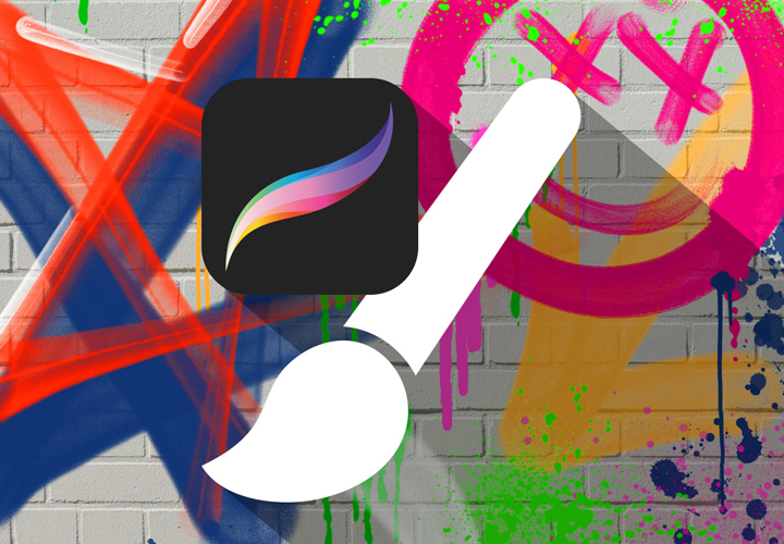 Graffiti brushes for Procreate: digital spray effects for stylish street art elements