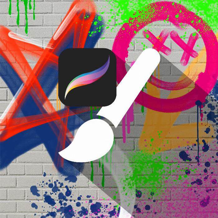 Pinceles de graffiti para Procreate: efectos de pulverización digital para elementos de arte callejero con estilo