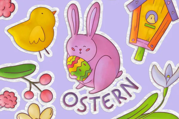 Grafiken für Ostern mit transparentem Hintergrund