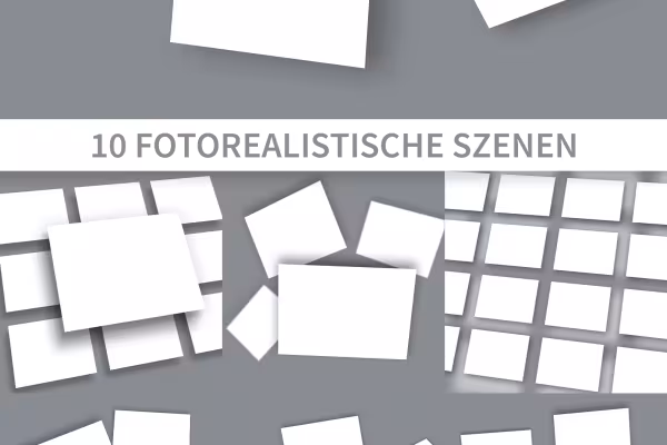 Photoshop-mallit esityskalvoille 4:3-muodossa eri suuntautumiskorteilla.