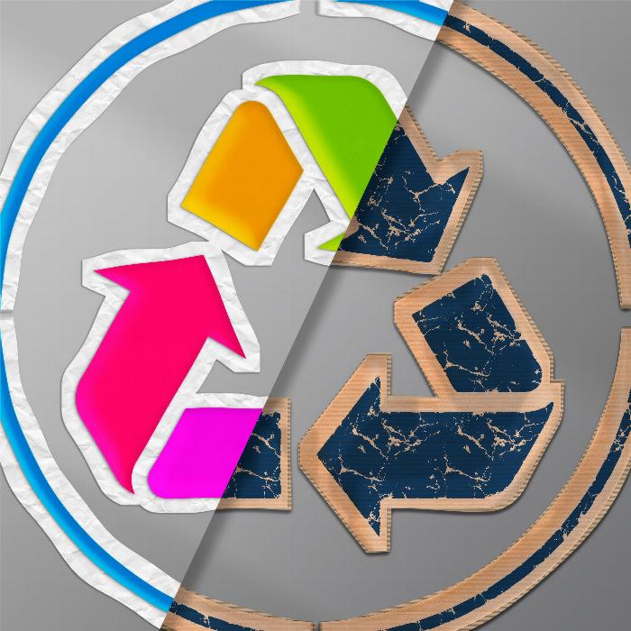Cartón y papel de colores: efectos de recorte de papel para Photoshop