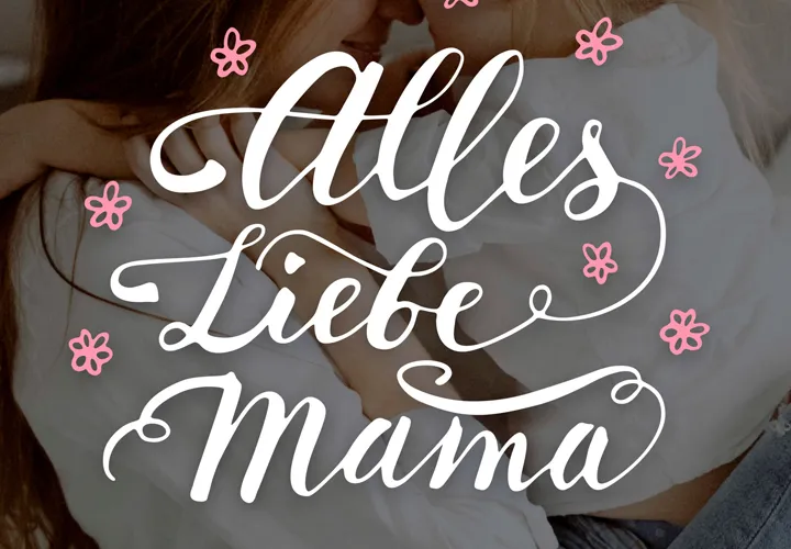 Handlettering per la festa della mamma: dolci frasi per auguri affettuosi.