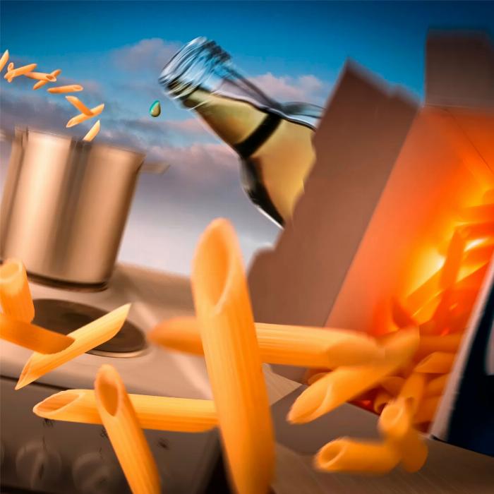 Tutorial de Adobe Photoshop "Penne Rigate": Cómo ambientar sus productos