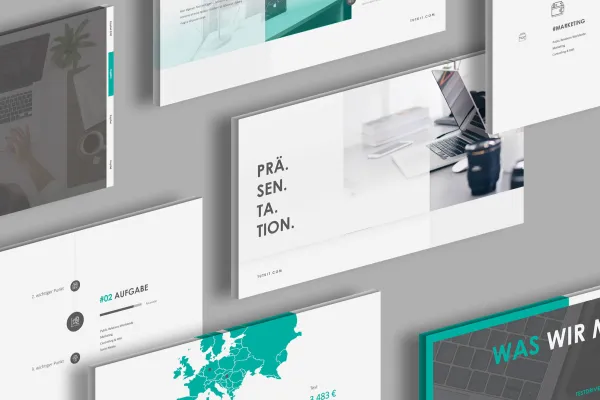Πρότυπο παρουσίασης PowerPoint Air, προεπισκόπηση διαφόρων διατάξεων