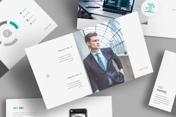 Πρότυπο παρουσίασης PowerPoint Air, προεπισκόπηση διαφόρων διατάξεων