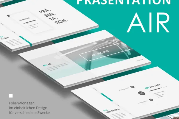Πρότυπο παρουσίασης PowerPoint Air, προεπισκόπηση πολλαπλών διατάξεων
