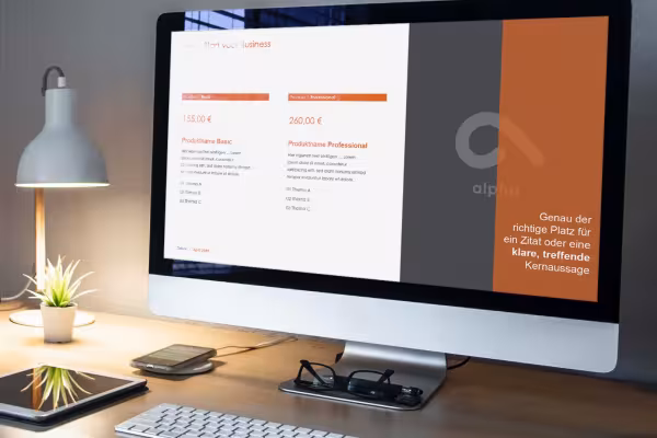 Modèles PowerPoint pour présentations professionnelles : diapositive sur une tablette.