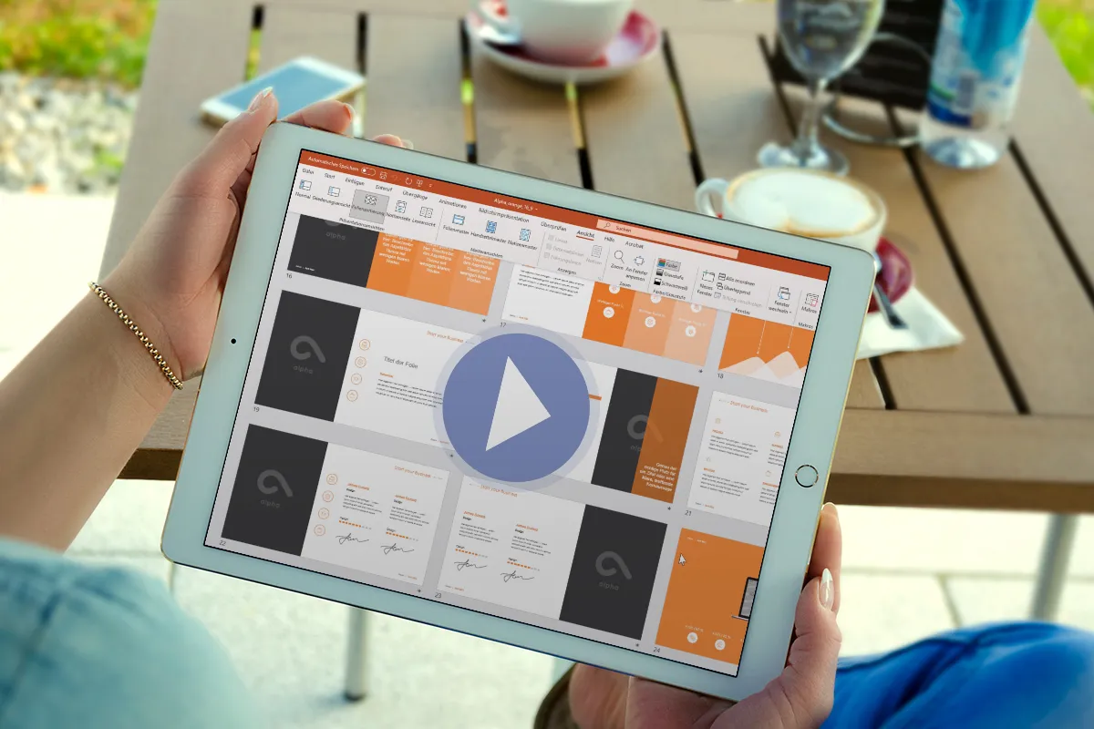 PowerPoint-veiledning: Slik redigerer du presentasjonsmalen Alpha.
