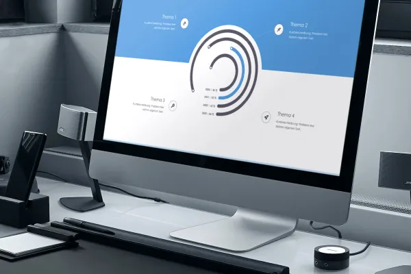 PowerPoint, Keynote, Google Slides için slayt şablonları AngleÖnizleme için bir slayt şablonu