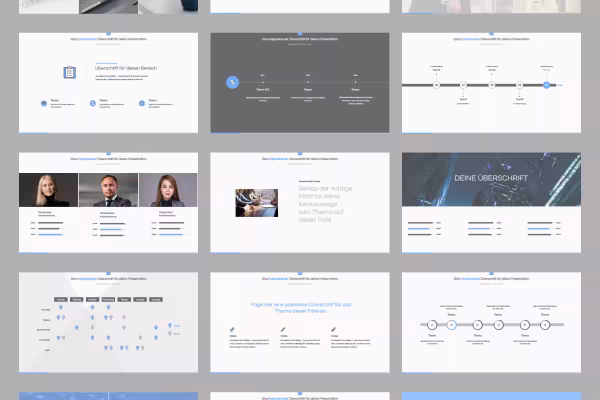 Hyödynnä Design-pohjaa Sky 230 PowerPoint-diat.