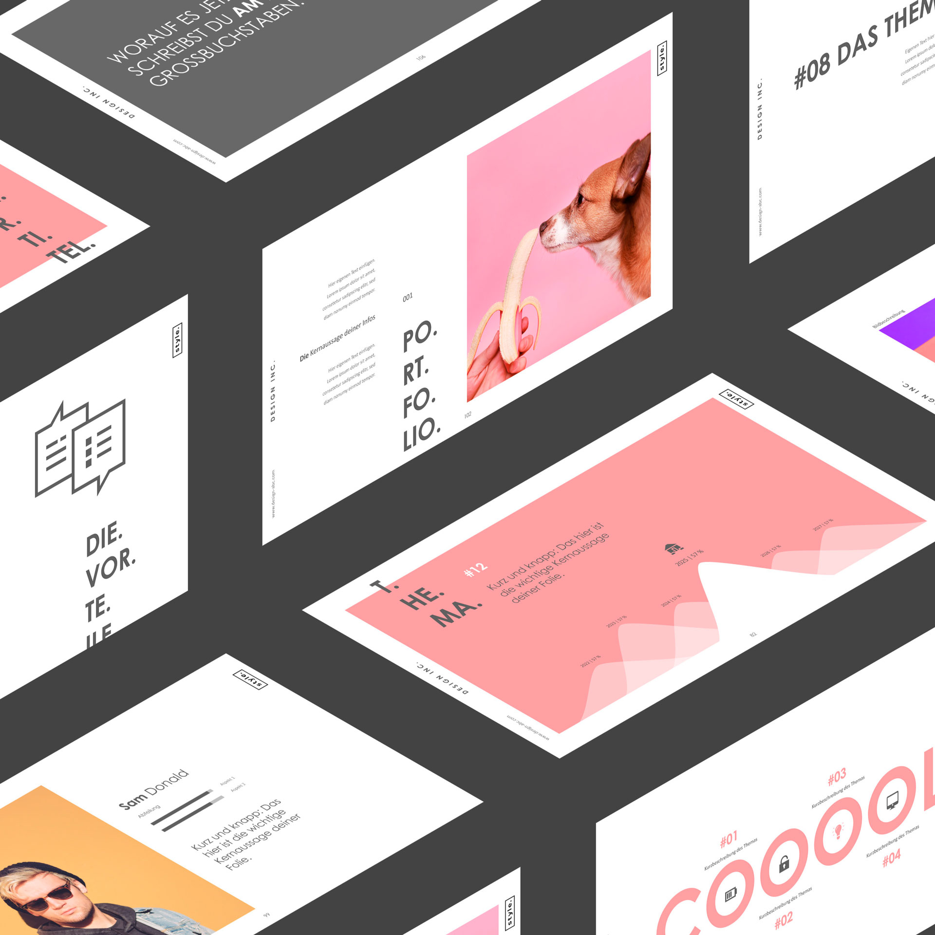 Wunderschöne PowerPoint-Vorlagen im „Style“-Design