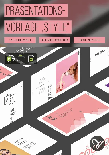 Wunderschöne Folien-Vorlagen für PowerPoint, Keynote & Google Slides: „Style“-Design