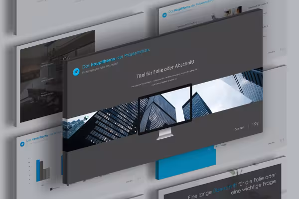 Diapositives de présentation au design 360 degrés pour Google Slides : différents mises en page.