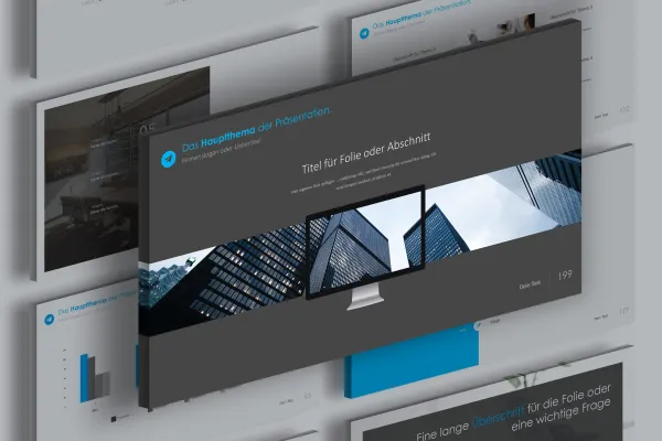 Slide presentasi dengan desain 360 derajat untuk Google Slides: berbagai tata letak