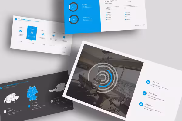Diapositives de présentation au design à 360 degrés pour Google Slides : différents modèles