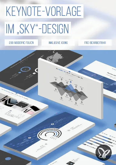 Design „Sky“: 230 Layouts für Keynote-Präsentationen