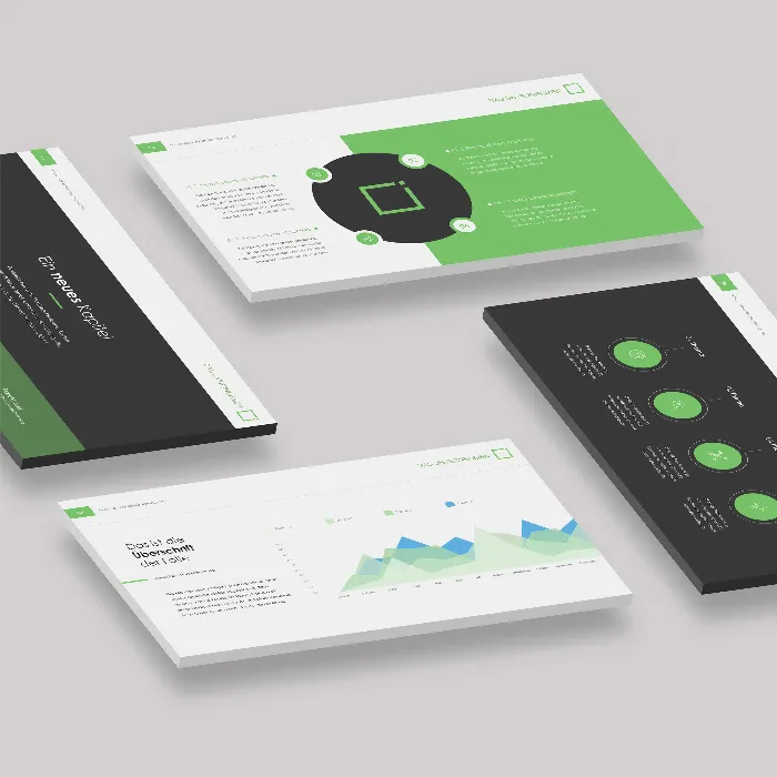 Modelli di presentazione Microsoft PowerPoint, Keynote e Google Slides "Square