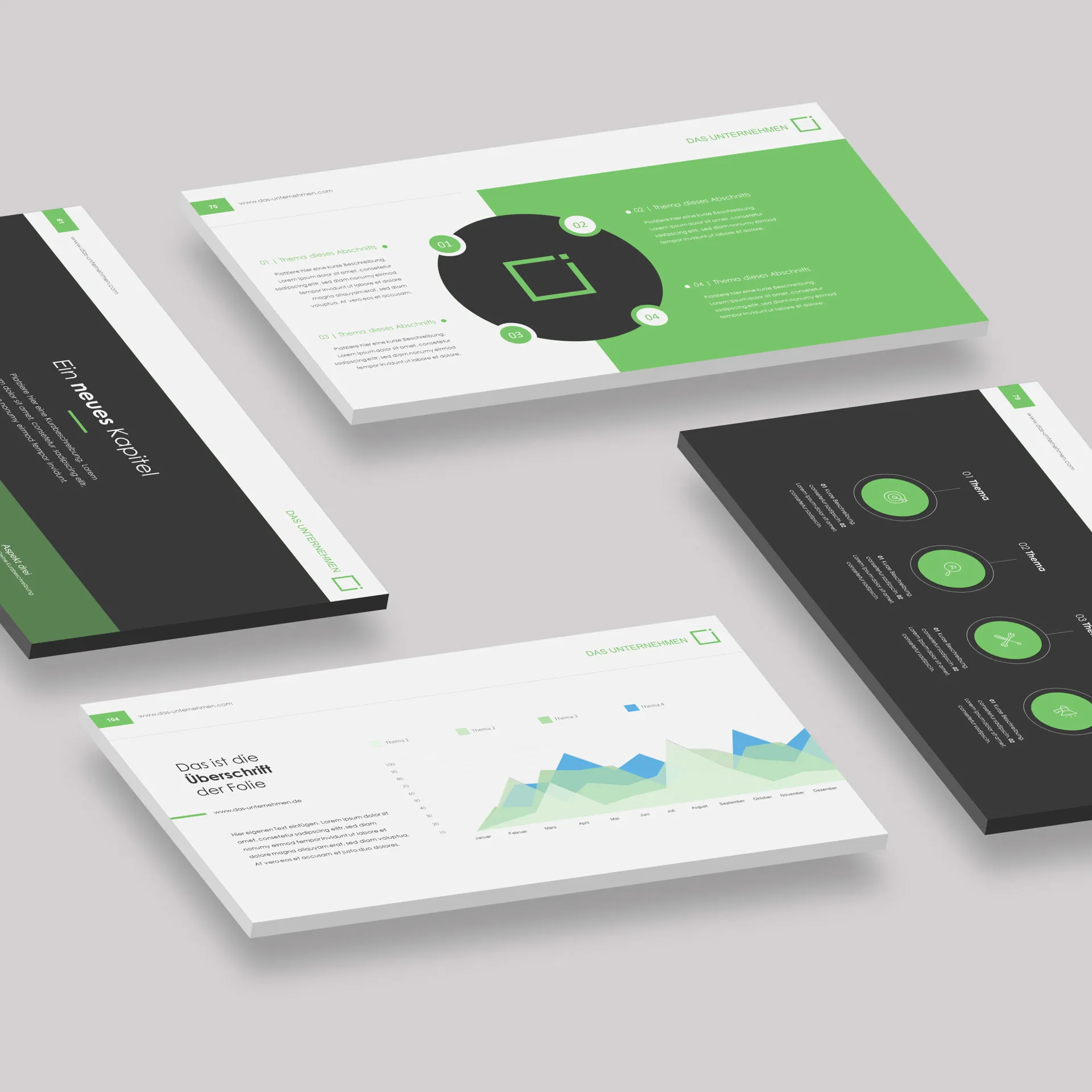 Microsoft PowerPoint-Vorlagen „Square“: stilsichere Templates für treffsichere Präsentationen