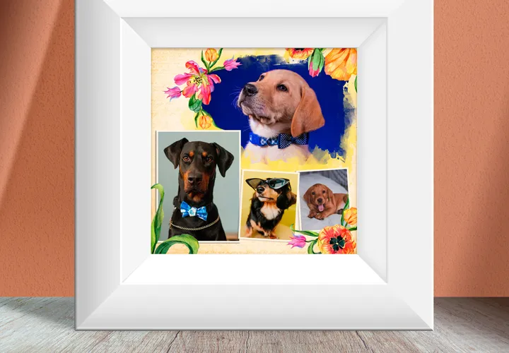 Charming Flowers: picture frames with flowers for photo collages in Photoshop and Co.