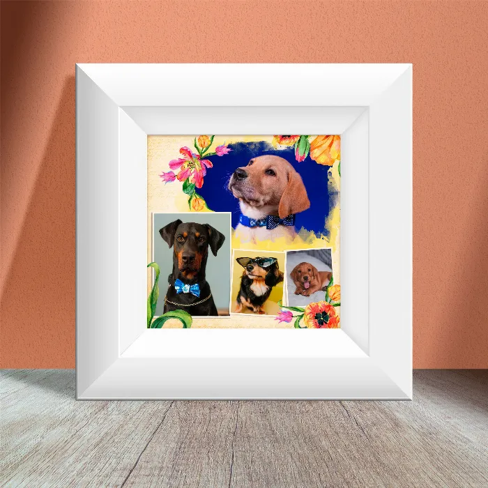 Charming Flowers: picture frames with flowers for photo collages in Photoshop and Co.