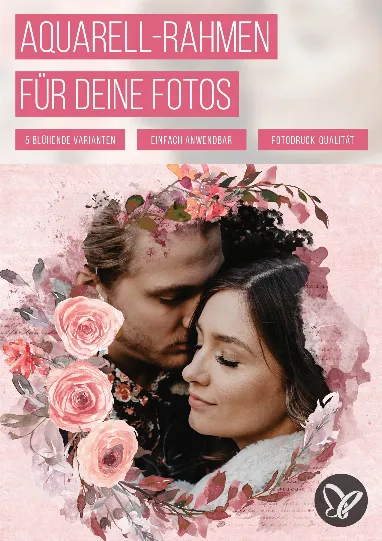 Lovely Blooms: Aquarell-Rahmen mit zarten Blüten für deine Lieblingsfotos