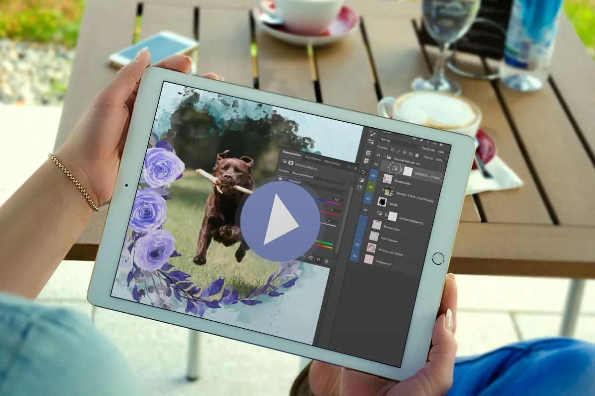 Lovely Blooms: How to insert your photos into the watercolor frames