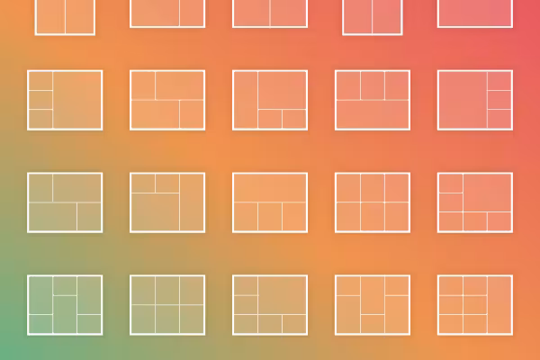 Layout delle 30 modelli di fotocollage