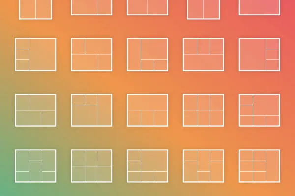 Layouts of the 30 photo collage templates