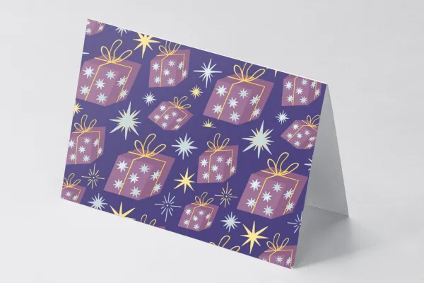 Tarjeta de felicitación navideña con motivo