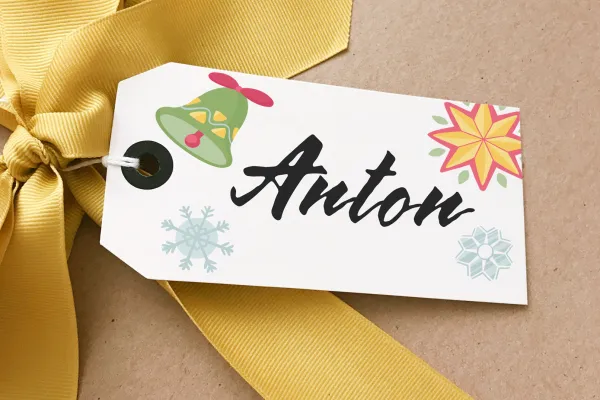 Para etiquetas de regalo personalizadas para Navidad